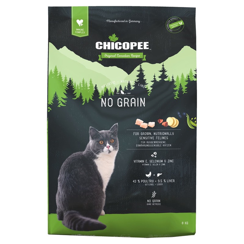 Сухой корм для кошек Chicopee HNL Cat No Grain беззерновой, 8 кг