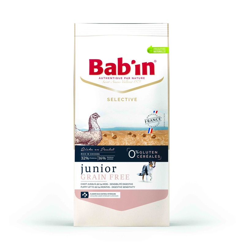 

Babin Selective Junior Grain Free сухой беззерновой корм для щенков с курицей форелью 12кг, Selective