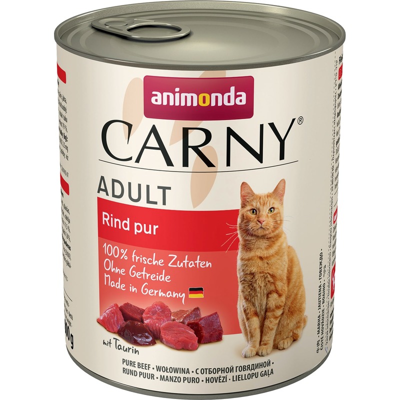 фото Консервы для кошек animonda carny с отборной говядиной 800 г 6 шт