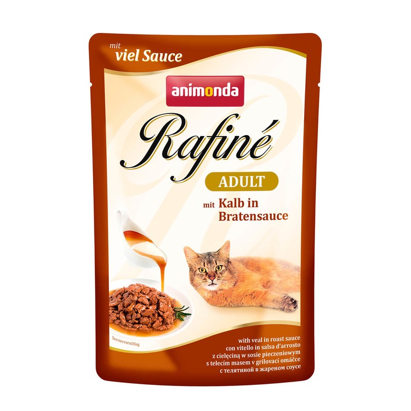 фото Влажный корм для кошек animonda rafine soupe adult с телятиной в жареном соусе 100 г 12 шт