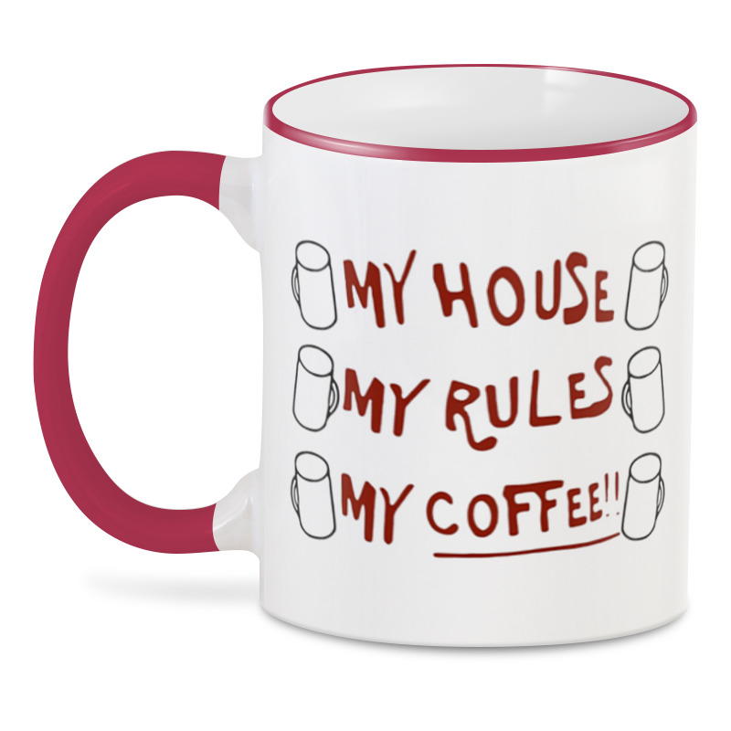 

Кружка Printio кружка My house, my rules, my coffee, Разноцветный