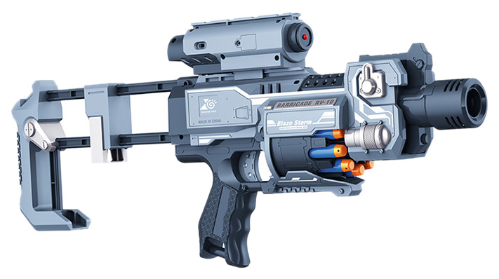 Пистолет игрушка с мягкими пулями и фонариком на батарейках Zecong Toys BlazeStorm ZC7083