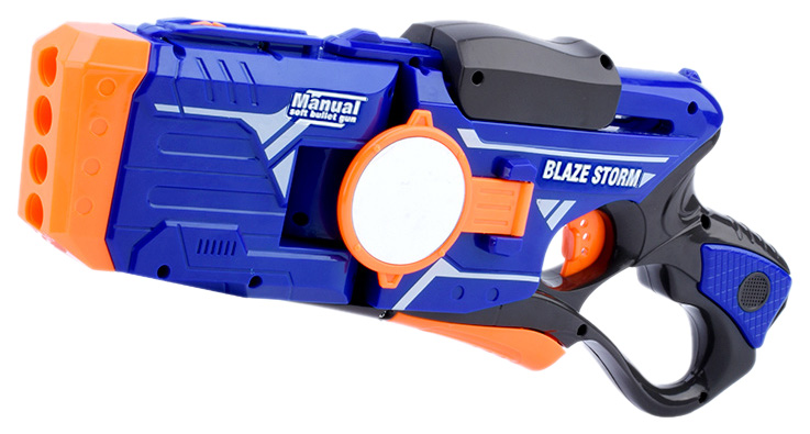 Механический бластер Zecong Toys BlazeStorm с мягкими пулями ZC7086