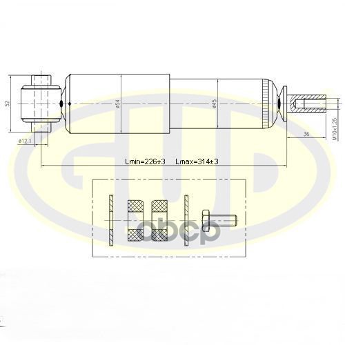 фото Амортизатор подвески g.u.d gsa341846 g.u.d.