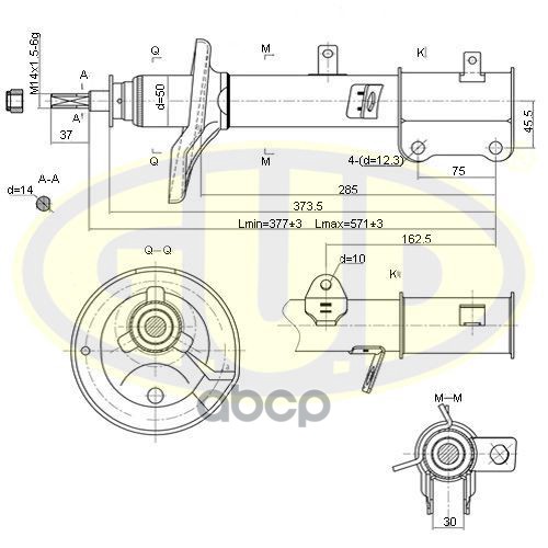 фото Амортизатор подвески g.u.d gsa333116 g.u.d.