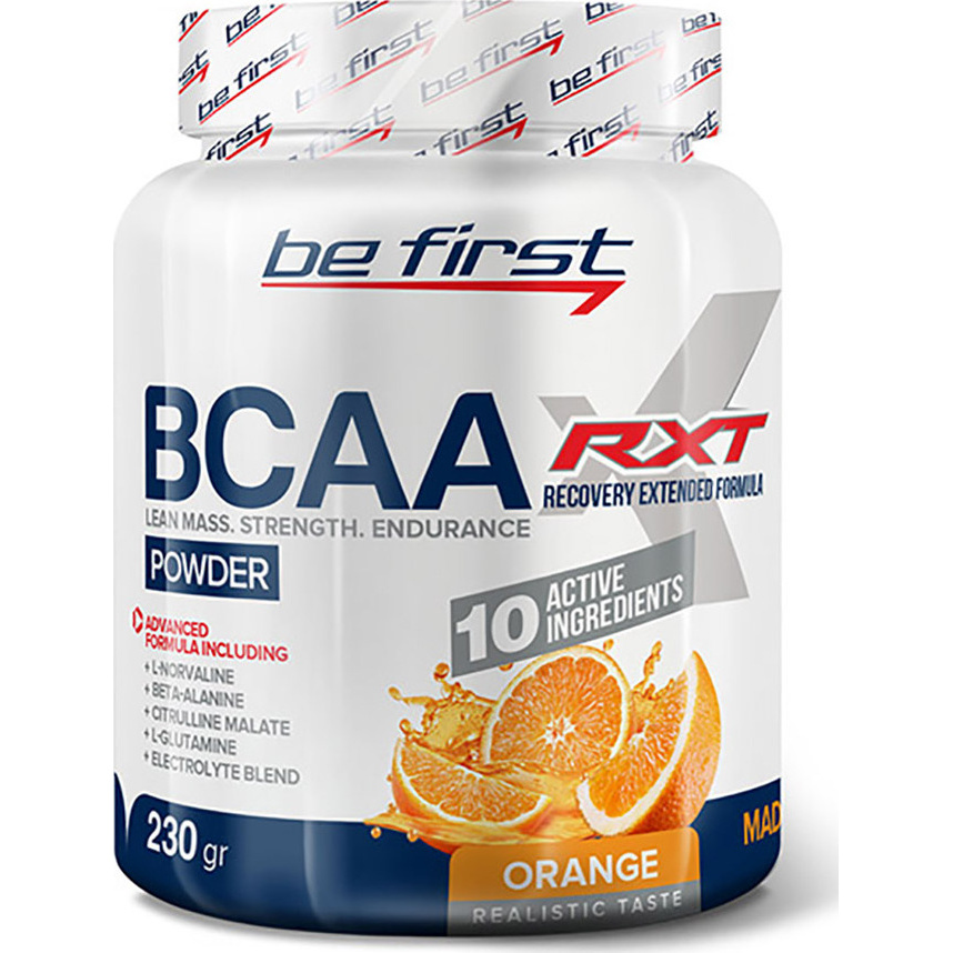 Be First Recovery Extended Formula Powder BCAA 230 г, апельсин