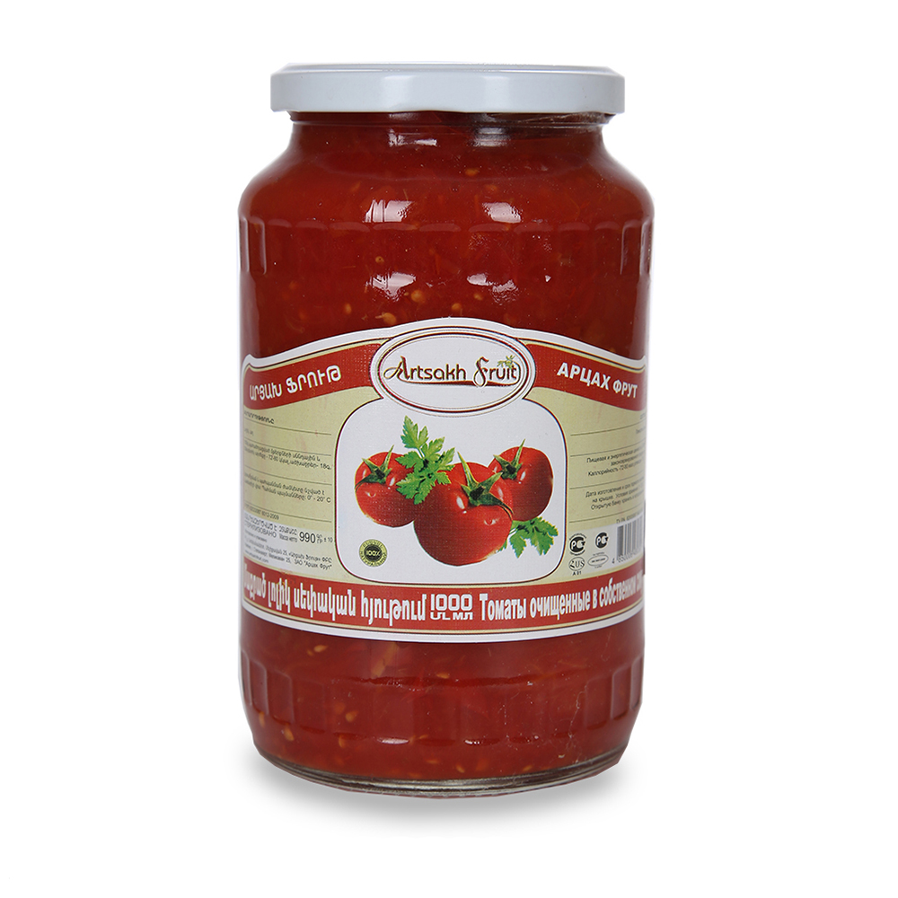 

Томаты Artsakh Fruit очищенные в собственном соку Армения 960 г
