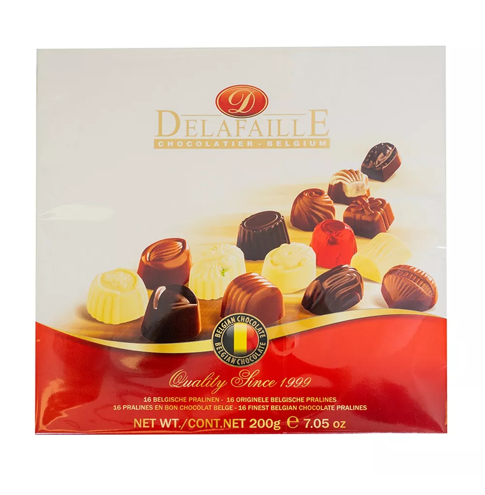 

Шоколадные конфеты "Ассорти 16 вкусов" Delafaille 200 г, Бельгия