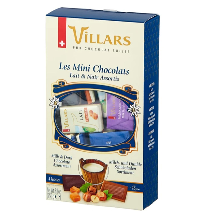 

Шоколадные плитки Villars Ассорти 250 г Швейцария