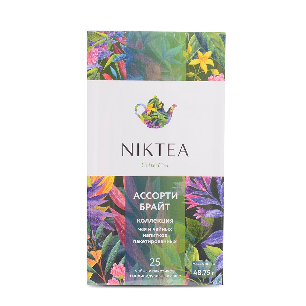 

Чай черный Niktea Assorti Bright Ассорти 25 х 2 г к/к Россия