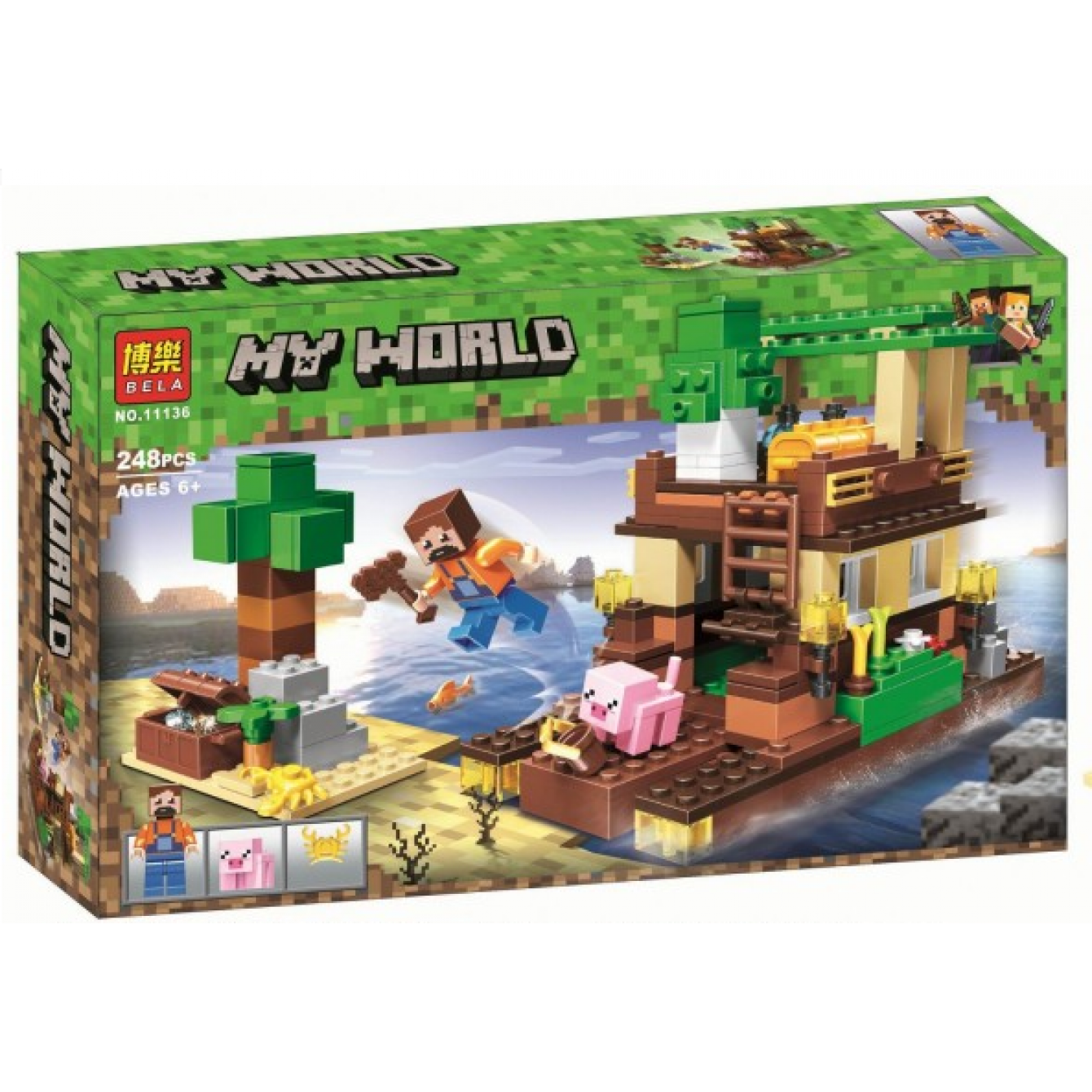 

Конструктор Майнкрафт My World «Сплав на плоту» 11136 Lari (Bela), 11136