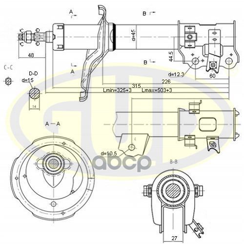 фото Амортизатор подвески g.u.d gsa333517 g.u.d.