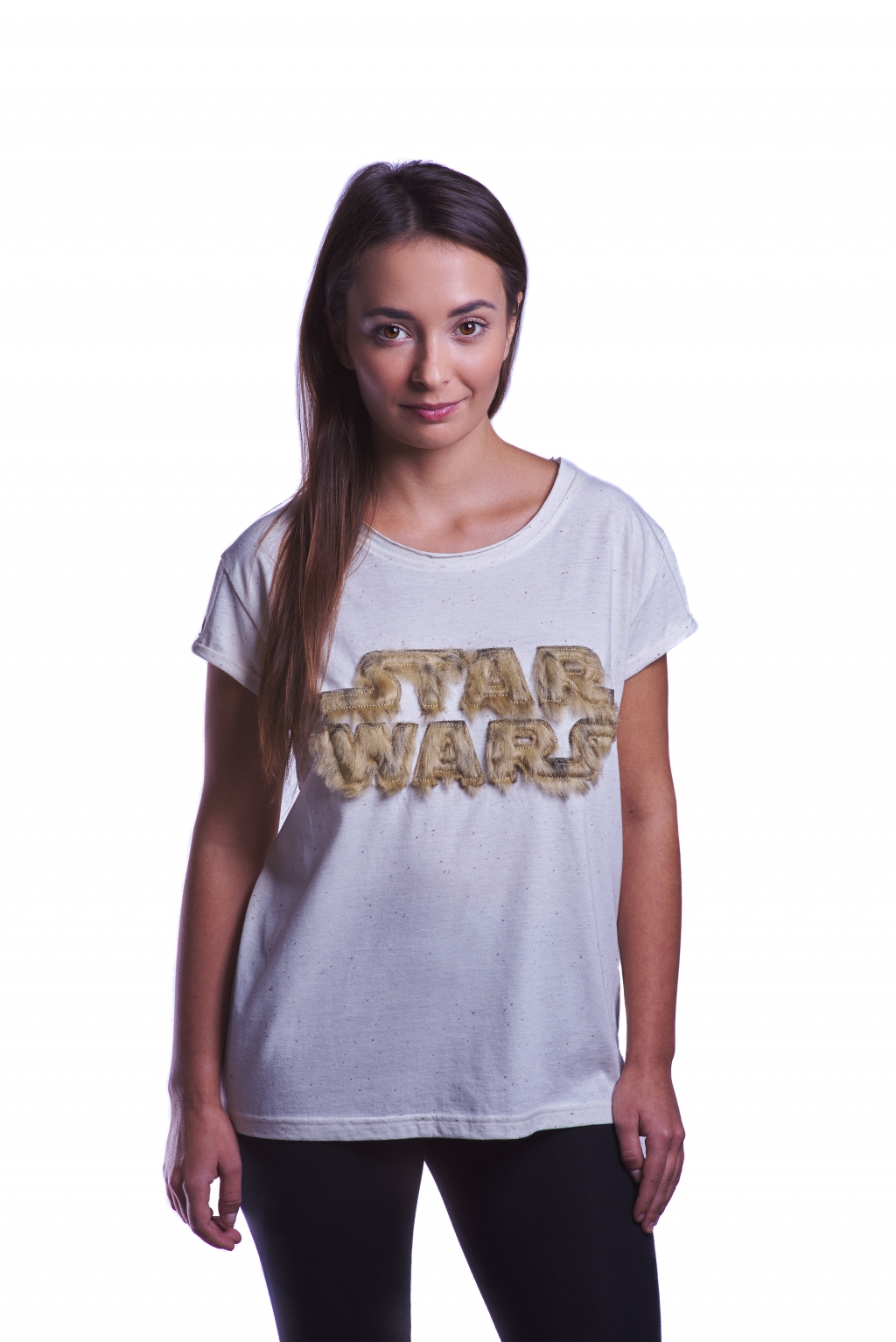 фото Футболка женская good loot star wars fuzzy logo (чубакка) белая xl