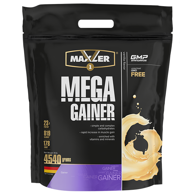 фото Гейнер maxler mega gainer, 4500 г, vanilla