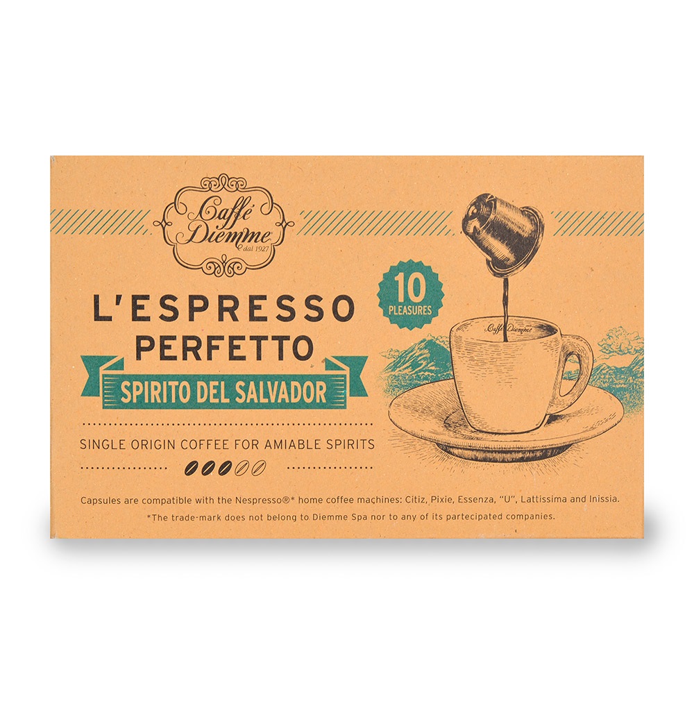 фото Кофе в капсулах diemme l'espresso perfetto spirito del salvador 56 г италия