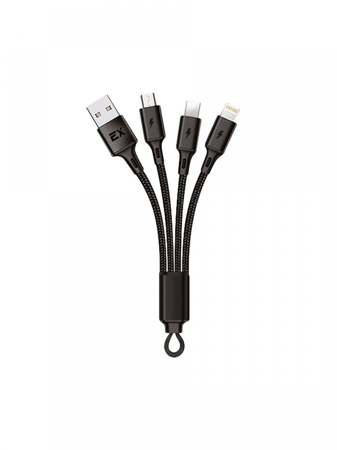 фото Кабель exployd sonder multi usb-ip+micro+type-c 0.2m black