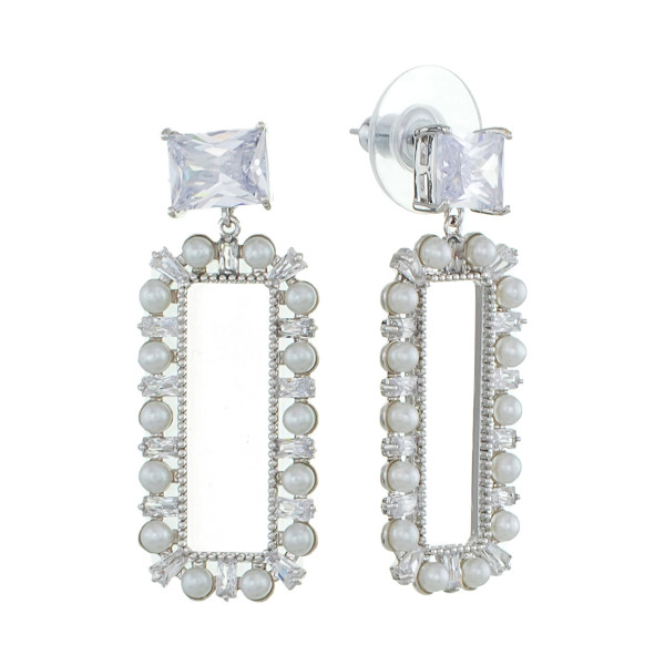 

Серьги из бижутерного сплава Corona Style B011E02117, жемчуг искусственный, B011E02117