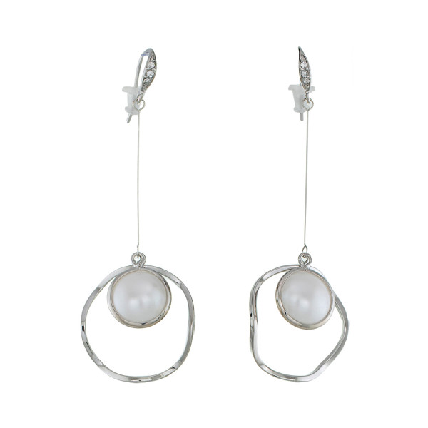 

Серьги из бижутерного сплава Corona Style B006E40900, жемчуг искусственный, B006E40900