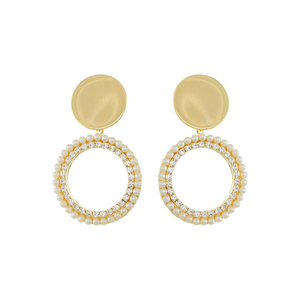 

Серьги из бижутерного сплава Corona Style B006E36179, жемчуг искусственный, B006E36179