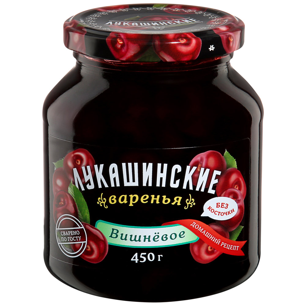 

Варенье Лукашинские из вишни 450 г Россия