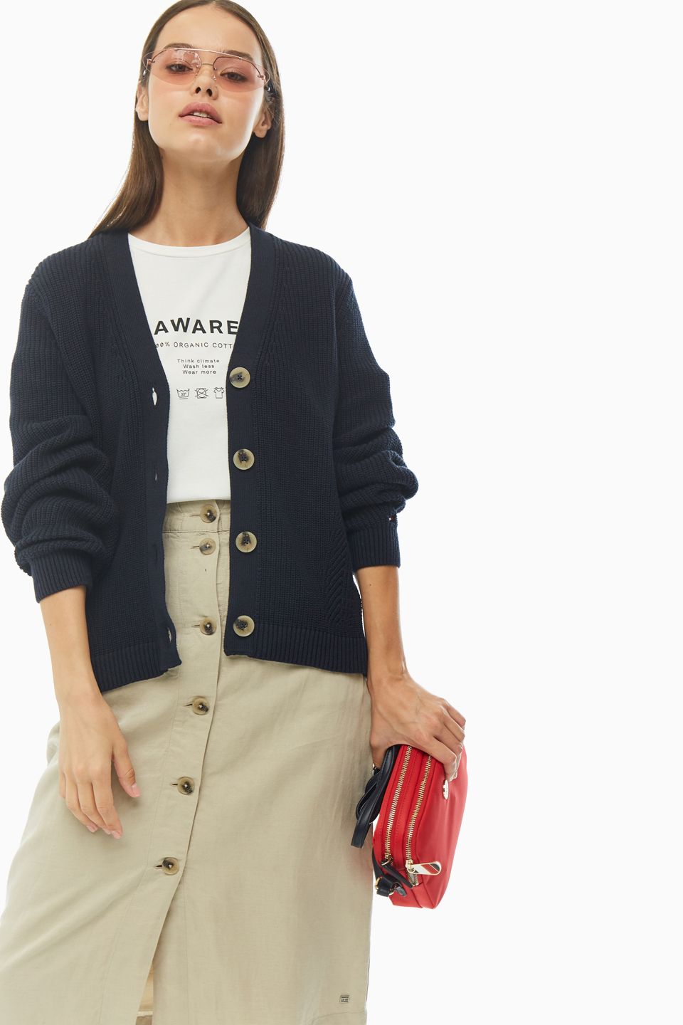 

Кардиган женский Tommy Hilfiger WW0WW27166 синий S, WW0WW27166