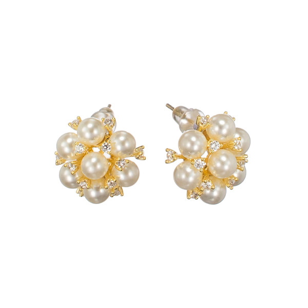 

Серьги из бижутерного сплава Corona Style B005E1200969, жемчуг искусственный, B005E1200969