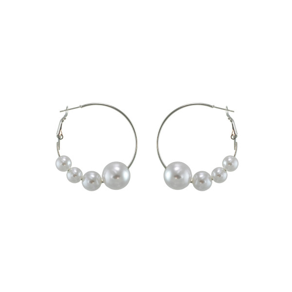 

Серьги из бижутерного сплава Corona Style B001E14, жемчуг искусственный, B001E14