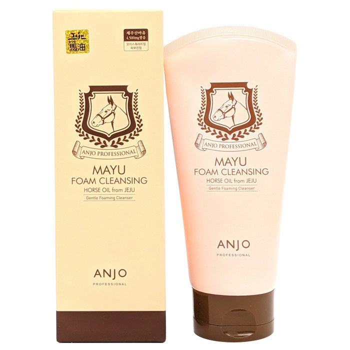 фото Пенка для умывания anjo professional mayu foam cleansing horse oil, 150 мл