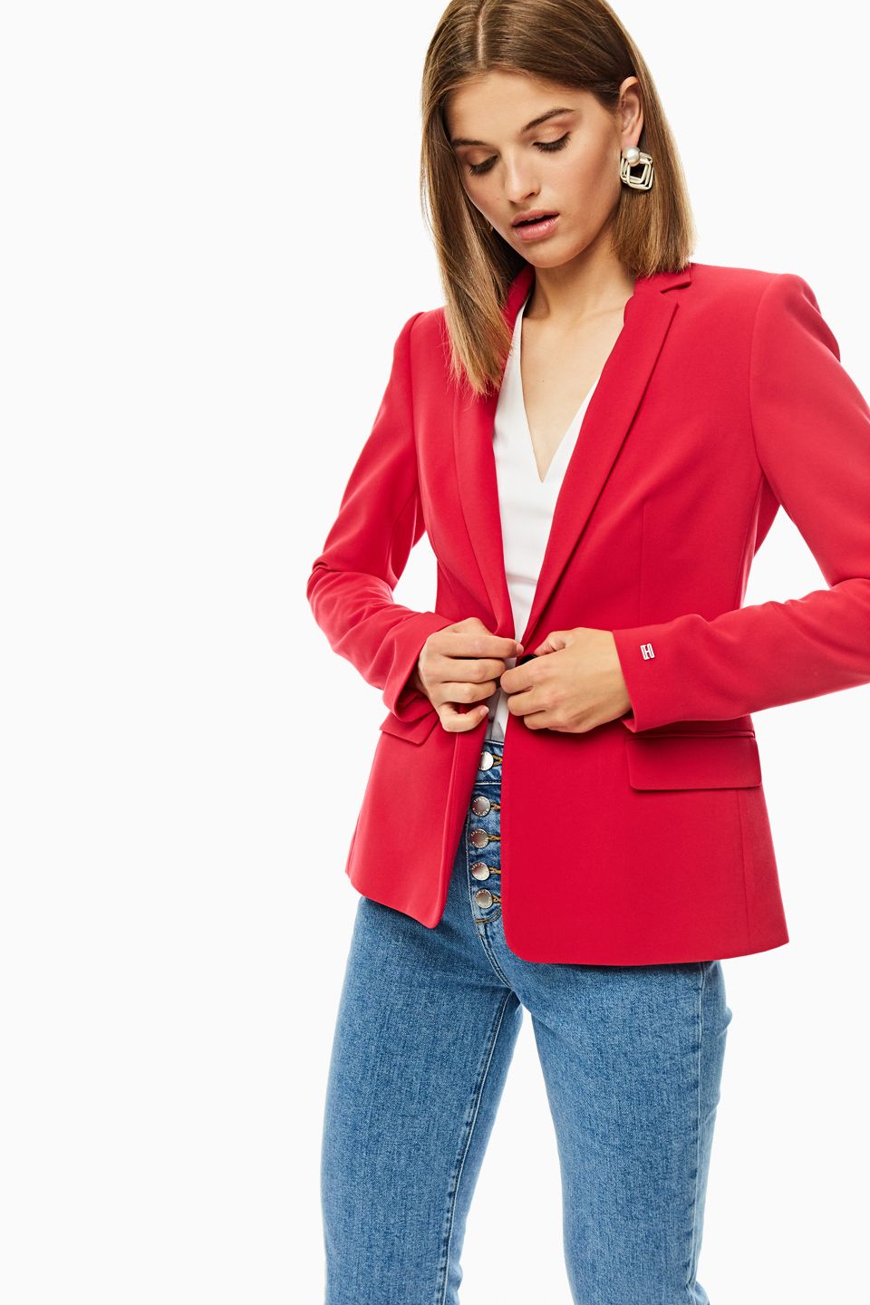 

Пиджак женский Tommy Hilfiger WW0WW28133 розовый 38 US, WW0WW28133