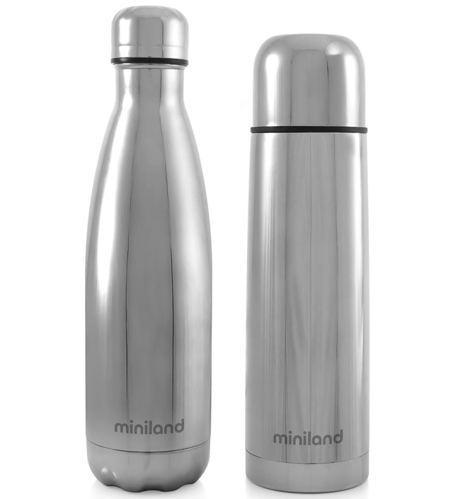 фото Набор из термоса и термобутылки "mybaby&me", 500 мл (серебряный) miniland