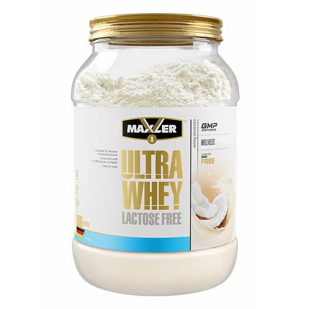 фото Протеин maxler ultra whey lactose free, 900 г, coconut cream