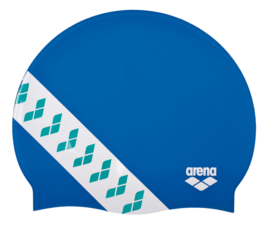 фото Шапочка для плавания arena team stripe cap blue