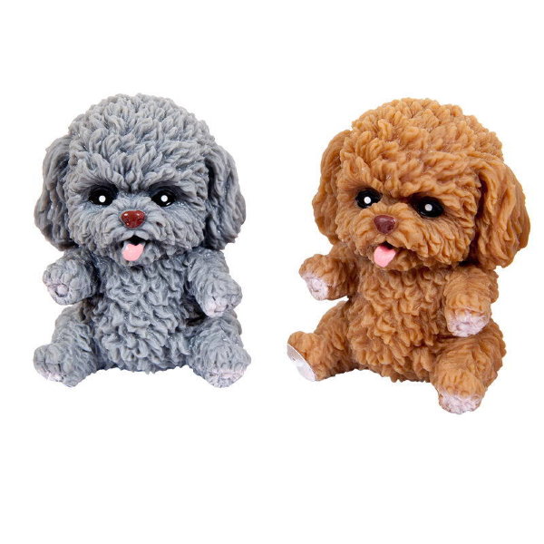 

Игрушка-антистресс Тянучка Pull Pull Bear Собачка Junfa Toys, Серый;коричневый