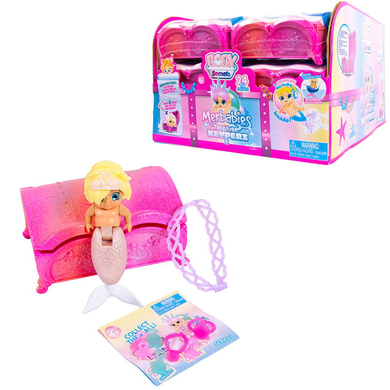 Коллекционная куколка в сундучке Baby Secrets Merbabes Junfa Toys Treasure, в ассортименте