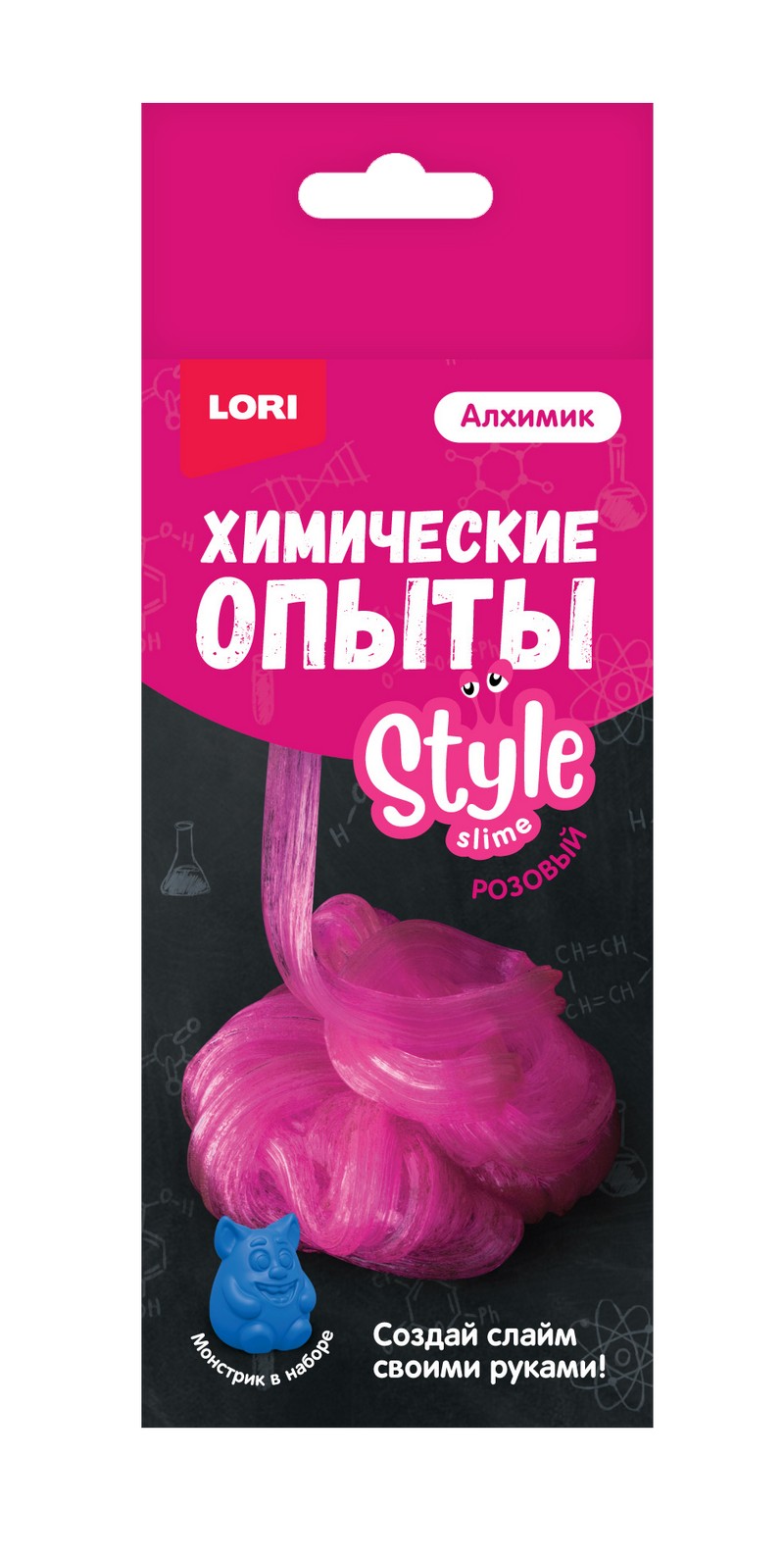Купить Набор Lori Алхимик Химические опыты Монстрики Style slime розовый,