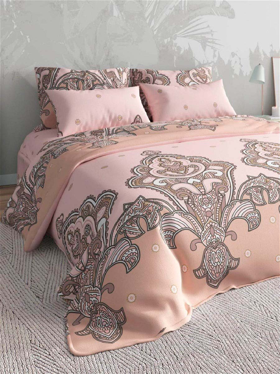 фото Постельное белье текстильная лавка galata цвет: розовый полутораспальный
