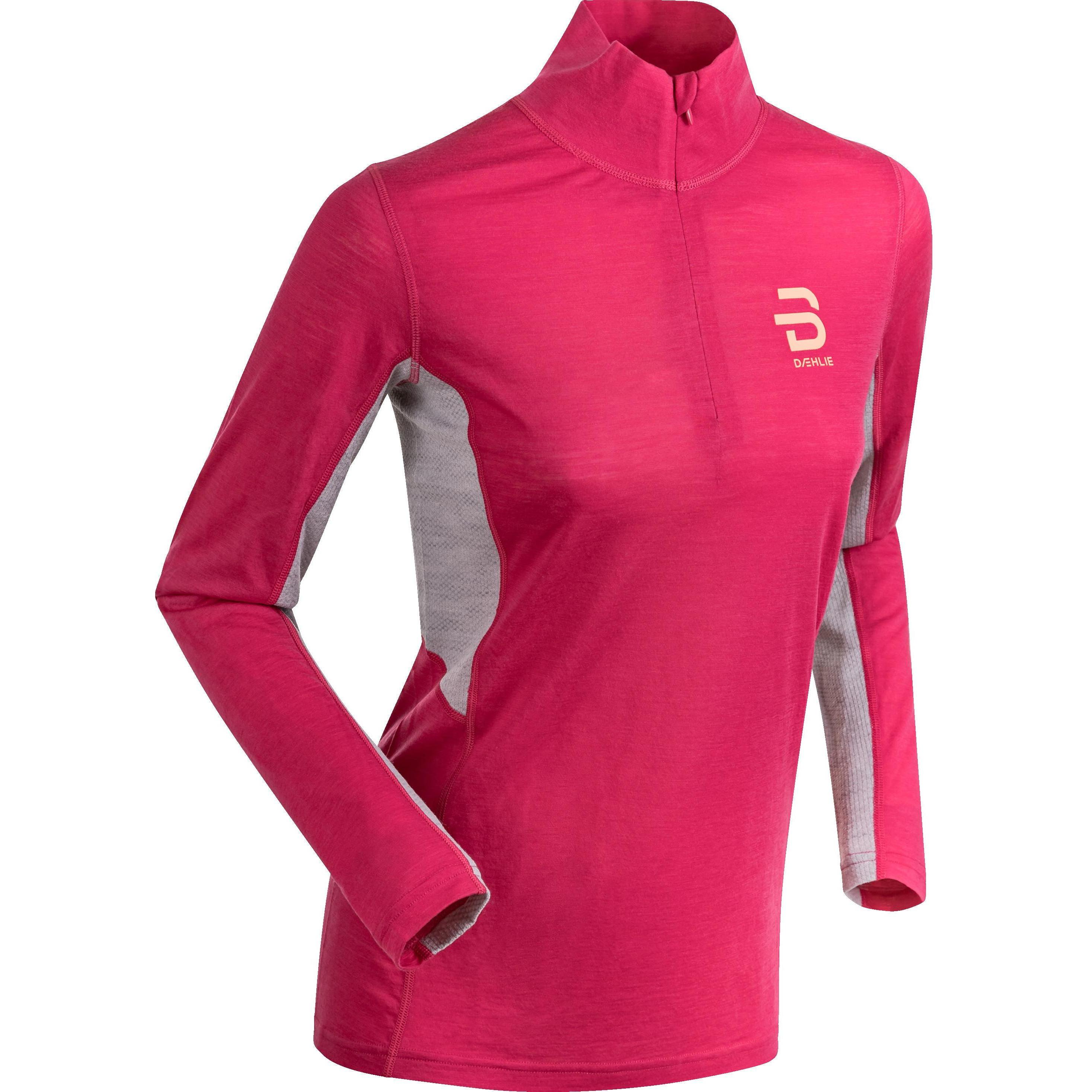 

Термолонгслив Bjorn Daehlie Training Wool Half Zip Wmn, bright rose, M, Training Wool Half Zip Wmn