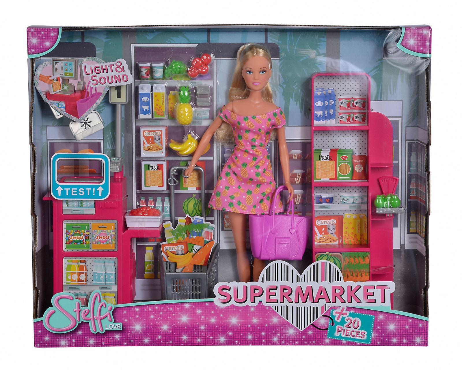 Кукла Simba Штеффи, Набор Супермаркет, 29 см