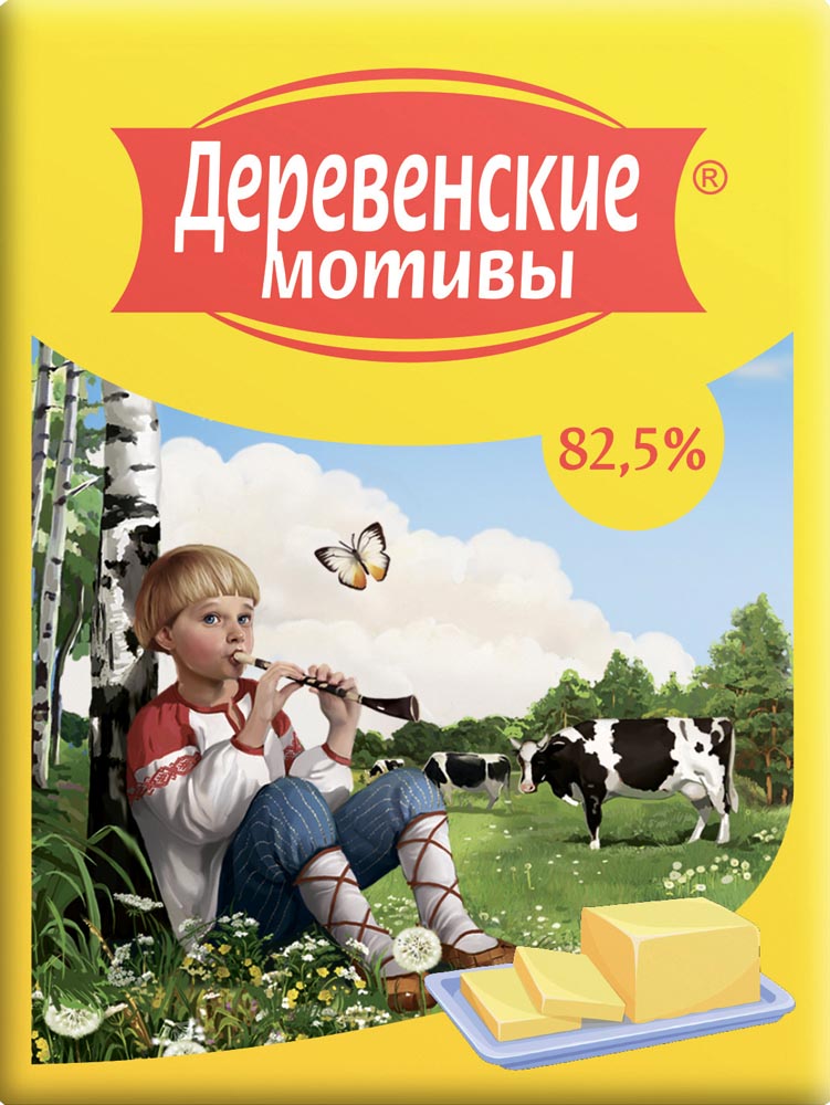 

Продукт растительно-сливочный Деревенские Мотивы 82,5%, 170 г