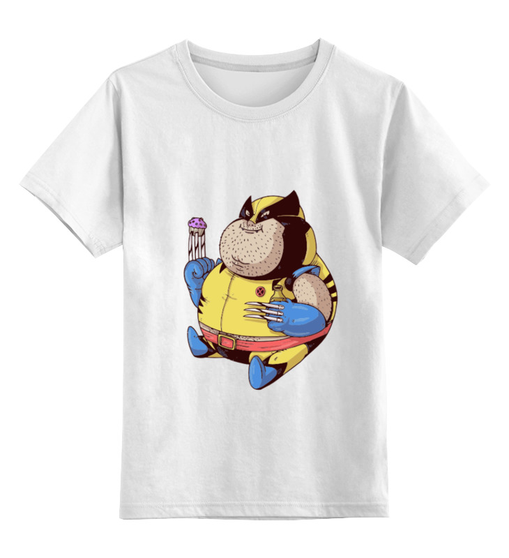 

Детская футболка Printio Fat wolverine цв.белый р.116, 0000000779999