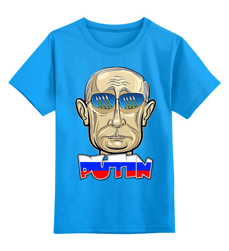 

Детская футболка Printio Putin цв.голубой р.116, 0000000778887