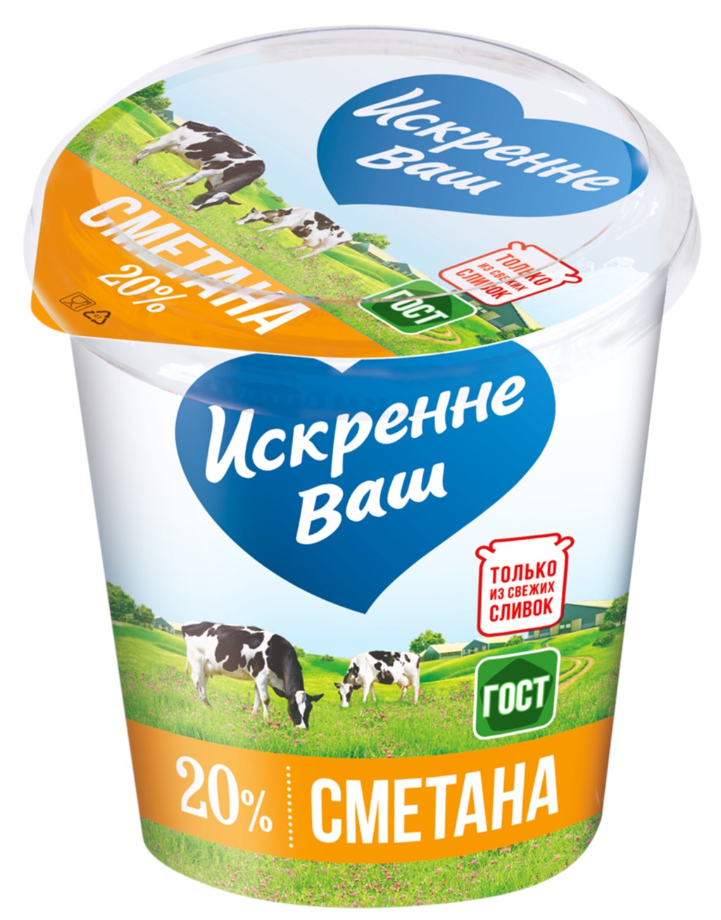 

Бзмж сметана искренне ваш 20% п/ст 315г