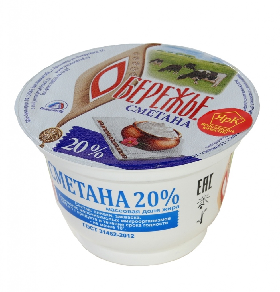 

Сметана Обережье 20% 180 г