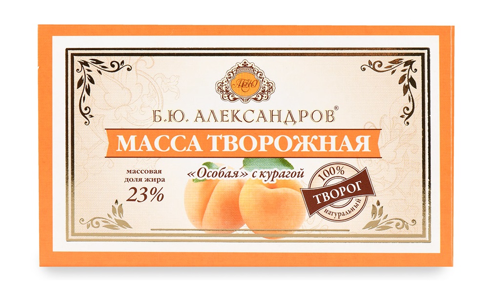 

Творожная масса Б.Ю. Александров Особая с курагой 23% 100 г