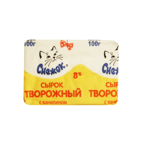 

Бзмж сырок тв.снежок 8% с ванил. фольга ф/пак 100г
