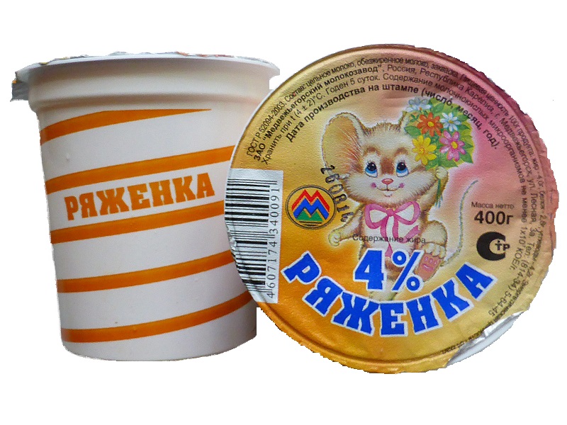 

Бзмж ряженка 4% п/ст 0,4л медгора