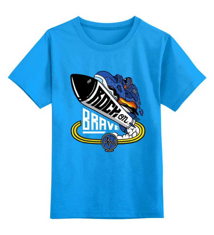 

Детская футболка Printio Кроссы на ракете цв.голубой р.128, 0000000782060