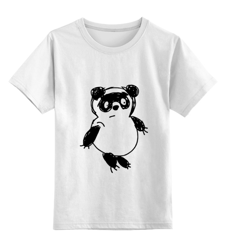 Купить 0000000771096, Детская футболка Printio Медведь цв.белый р.128,