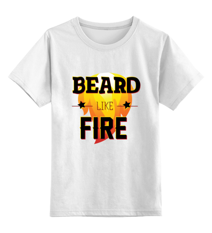 

Детская футболка Printio Beard like fire цв.белый р.128, 0000000766815