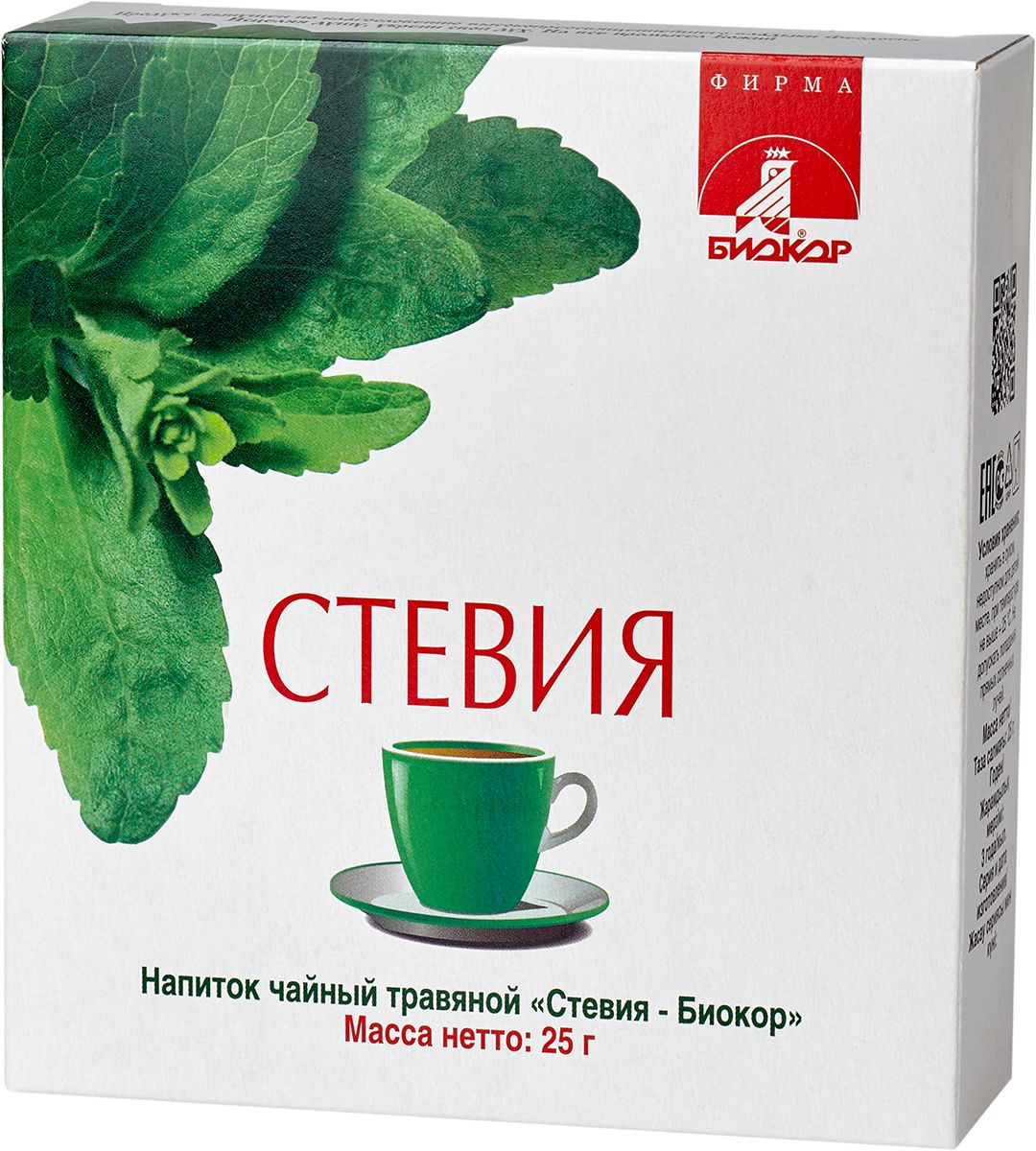 

Напиток чайный травяной Стевия - Биокор 25 г